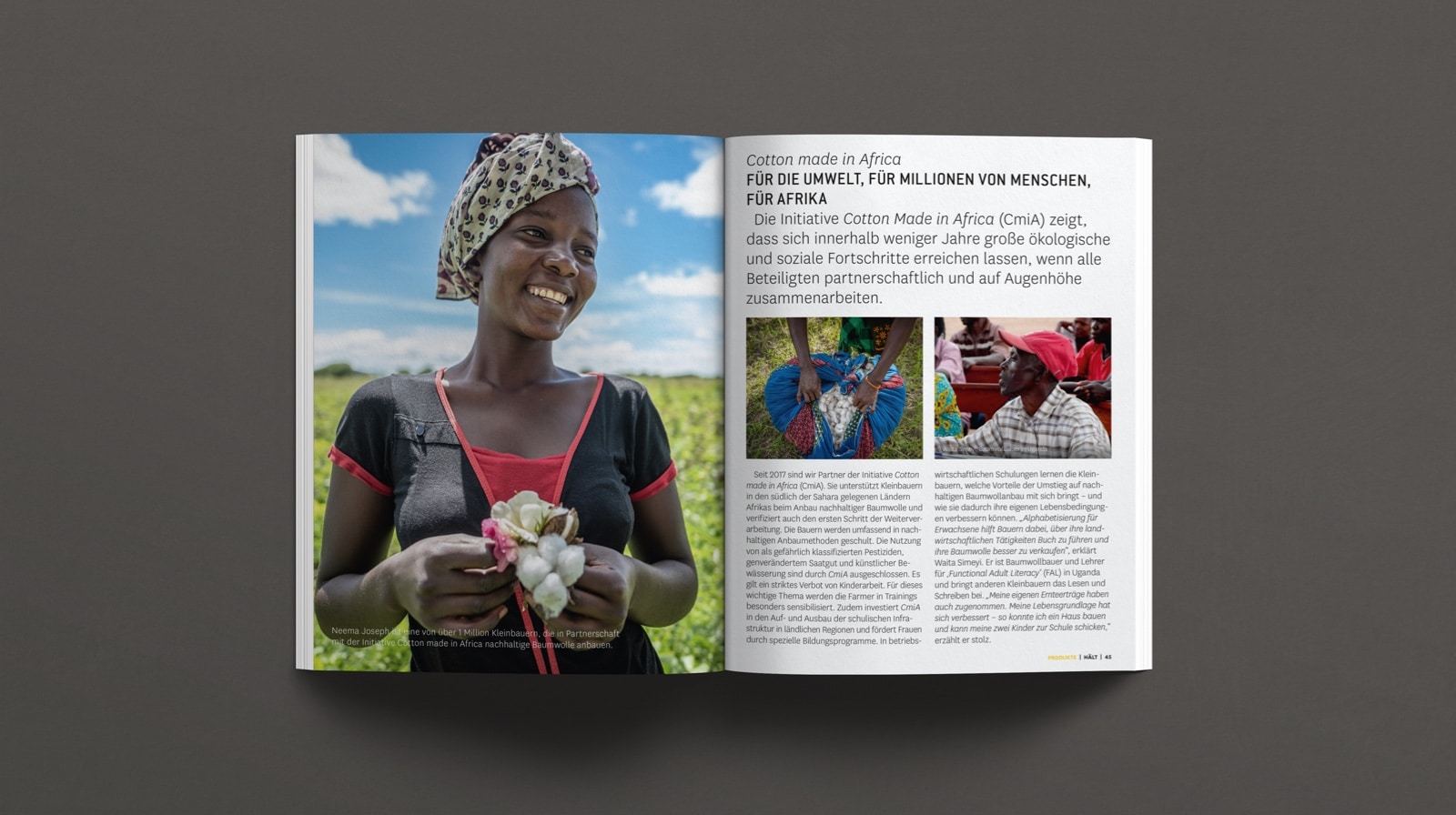Artikel aus dem HAKRO Nachhaltigkeitsbericht 2019 mit der Headline Für die Umwelt, für Millionen von Menschen, für Afrika