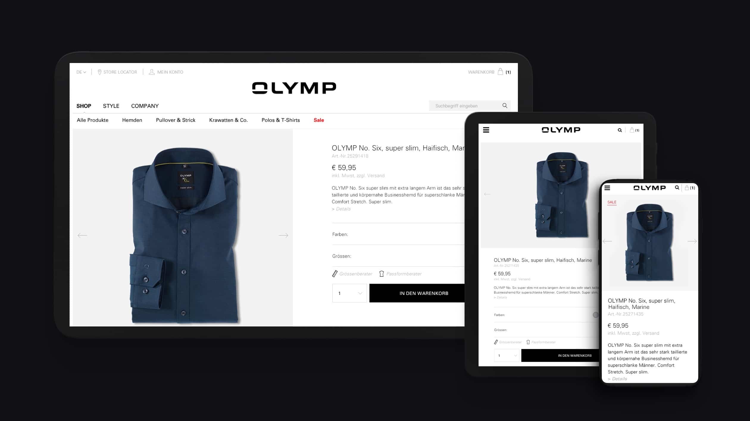 Olymp Mockup digitaler Relaunch