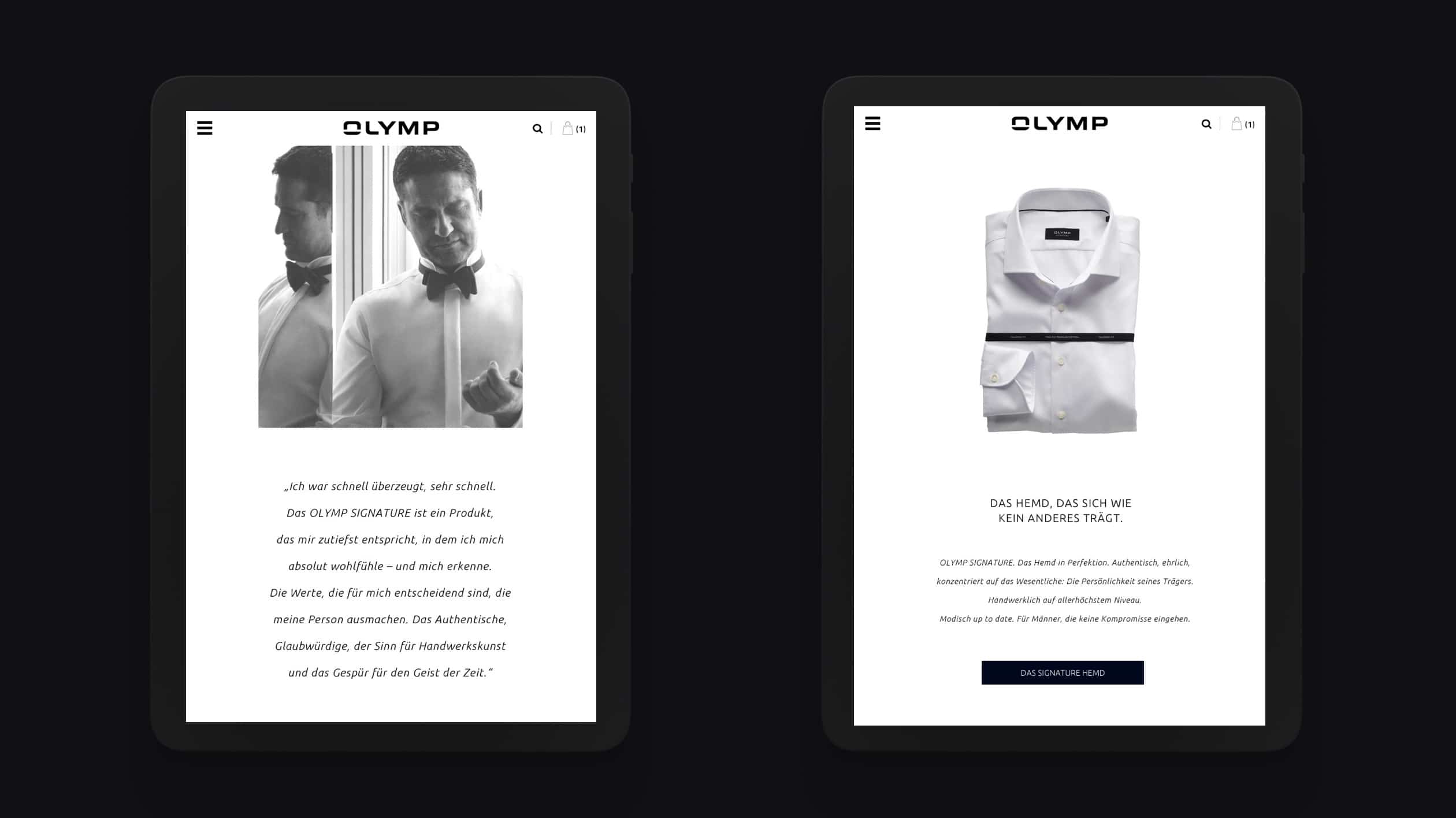 Olymp Mockup digitaler Relaunch